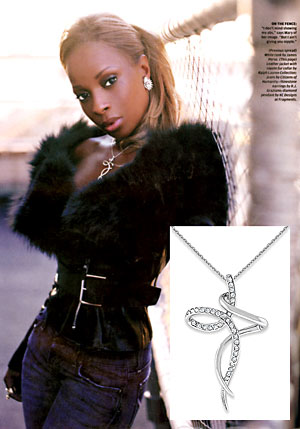 Mary J. Blige in KC Designs Diamond Cross Necklace