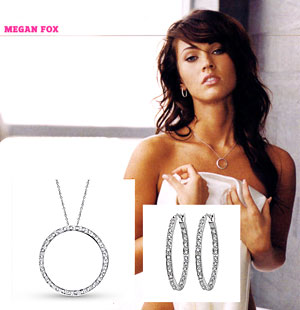Megan Fox in KC Designs Diamond Circle Necklace