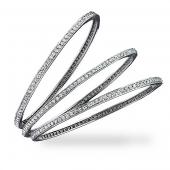 Diamond hinged bangle