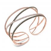 Champagne and White Diamond cuff