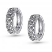 Diamond mini hoop earrings