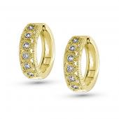 Diamond mini hoop earrings