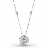 Diamond disc drop necklace