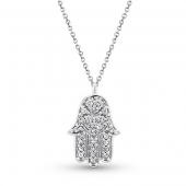 Diamond hamsa necklace