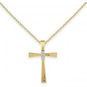 Diamond cross necklace