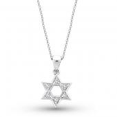Diamond star of David necklace