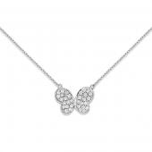 Diamond butterfly necklace