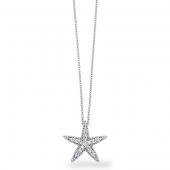 Diamond starfish necklace