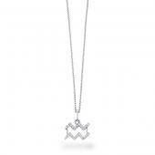 Diamond Aquarius necklace