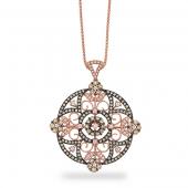 Champagne and White Diamond fashion necklace