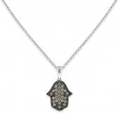Champagne Diamond Hamsa Necklace