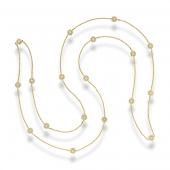 Diamond by the yard necklace with antique style circle stations
