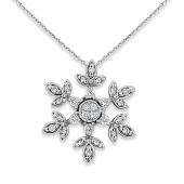 Diamond snowflake necklace
