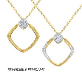 14k Gold and Diamond Convertible Necklace