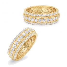 14l Gold and Diamond Bold Eternity Ring