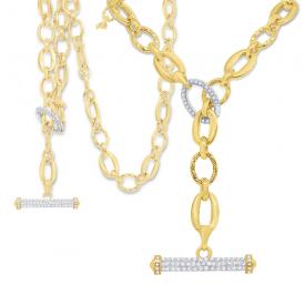 14k Gold and Diamond Link Necklace