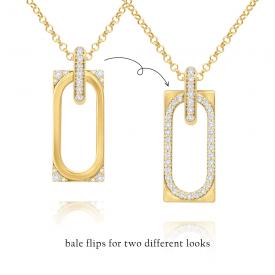 14k Gold and Diamond Convertible Necklace