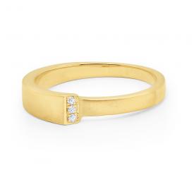 14k Gold Modern Diamond Ring